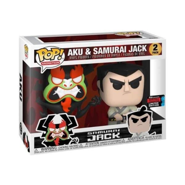 Funko Pop Aku & Samurai Jack 2 Pack Convention Exclusive