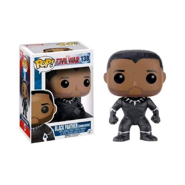 Funko Pop Black Panther # 138 Unmasked Marvel Captain America