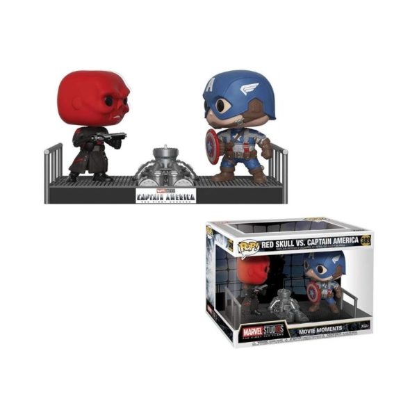 Funko Pop Captain America Vs Red Skull # 389 Movie Moments Marvel