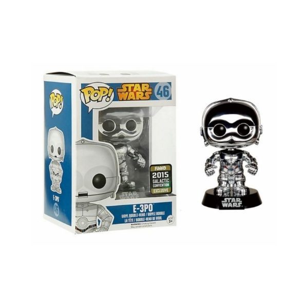 Funko Pop E 3PO # 46 Chrome Galactic Convention Exclusive Star Wars