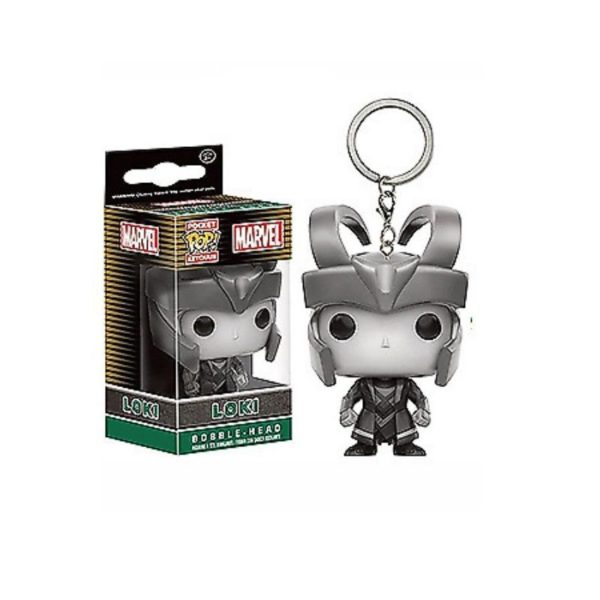 Funko Pop Keychain Loki Exclusive Marvel Black & White