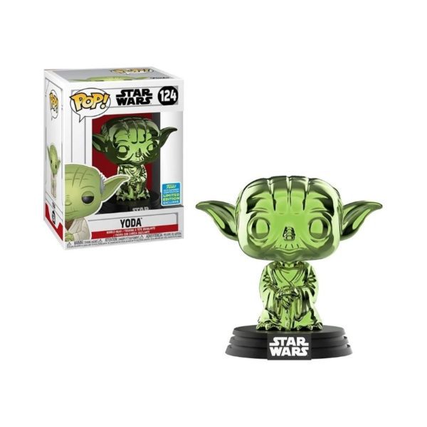 Funko Pop Yoda # 124 Exclusive Green Chrome
