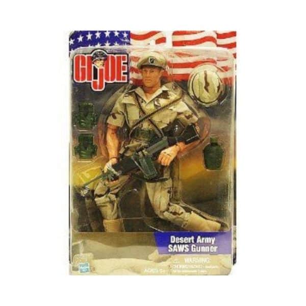 Gi Joe Desert Army SAWS Gunner Hasbro 12 Inch