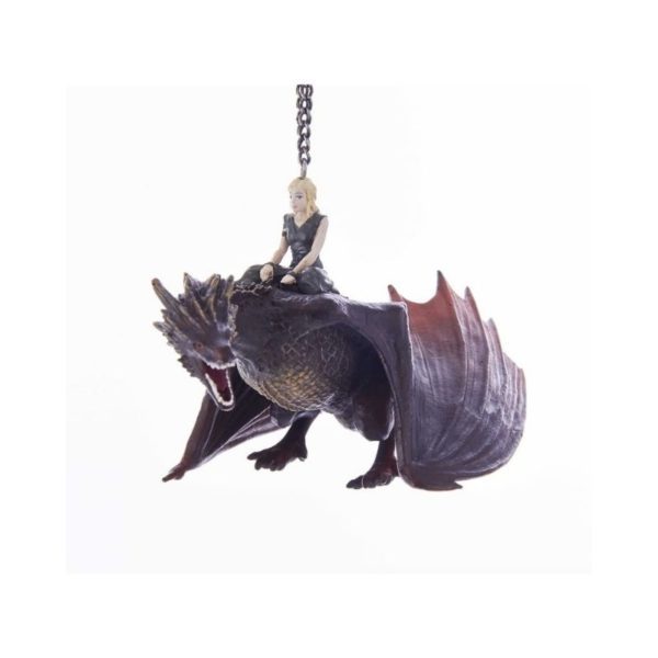 Kurt Adler Game Of Thrones Daenerys With Dragon Ornament 5 Inch