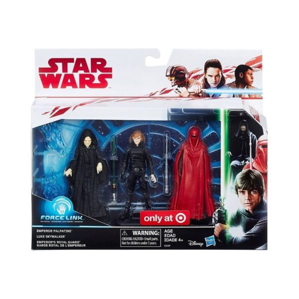 Luke Skywalker Emperor Palpatine Royal Guard Star Wars Force Link 3 Pack 3.75
