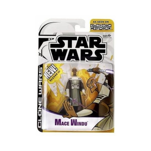 Mace Windu Clone Wars Cartoon Network 3.75