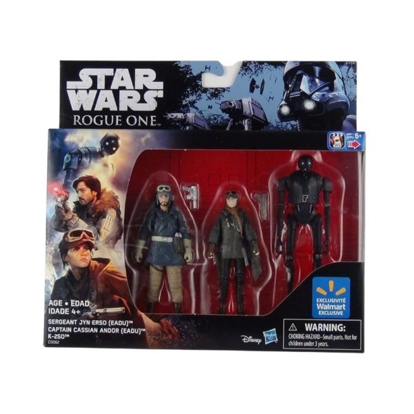 Star Wars Rogue One Sergeant Jyn Erso Captain Cassian Andor & K2SO 3.75