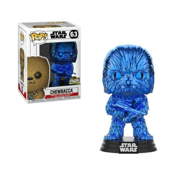 Funko Pop Chewbacca # 63 Star Wars Celebration Chicago Exclusive Blue Chrome