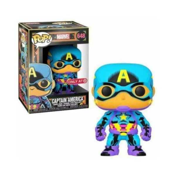 Funko Pop Captain America # 648 Black Light Marvel Exclusive