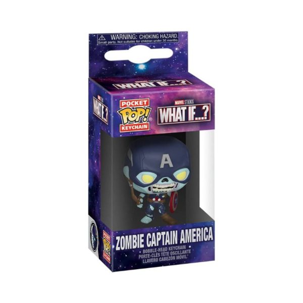 Funko Pop Keychain Zombie Captain America Marvel