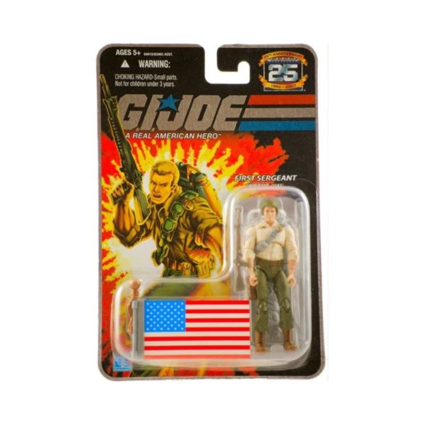 Gi Joe Duke First Sergeant With Flag 25th Anniversary Hasbro 3.75